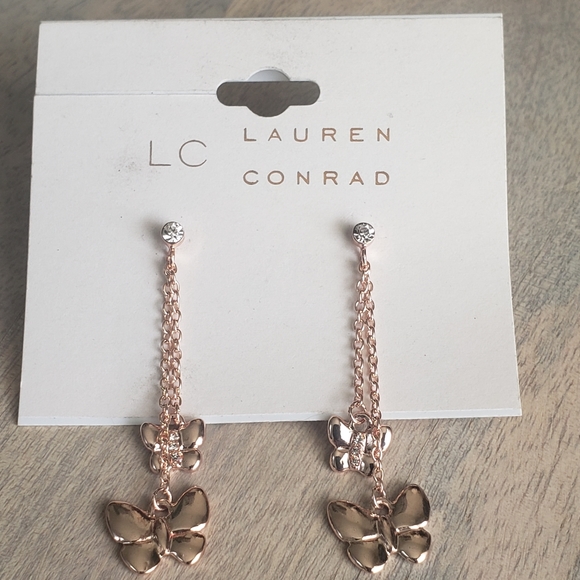 Kohls LC Butterfly Drop Earrings - Picture 2 of 2
